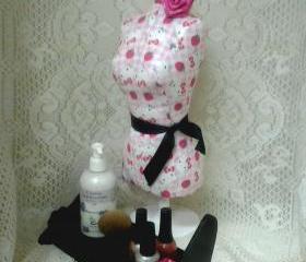 Boutique Dress form designs jewelry display, 22' torso great for store front display or home decor. Hello Kitty print. 