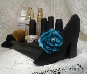 Boutique Shoe organizer high heels, Great on a vanity to hold nail polish, perfume, make up organizer, earring holder. 